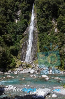 Thunder Creek Falls Stock Photo