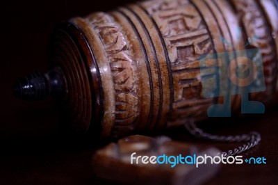 Tibetan Prayer Wheel Stock Photo