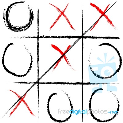 tic tac toe game Stock Image