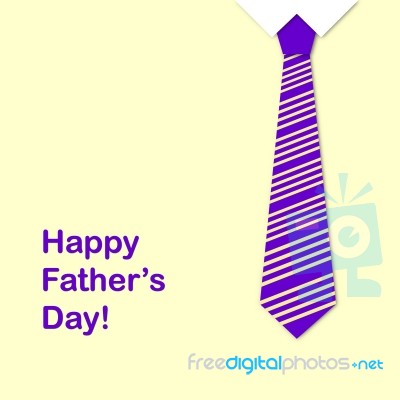 Tie with Happy Fathers Day Stock Image