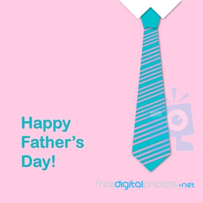 Tie With Happy Fathers Day Stock Image