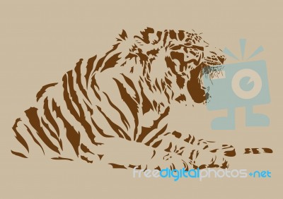 Tiger Graphics Stock Image