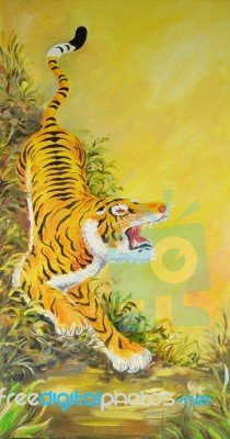 Tiger Painting Stock Image