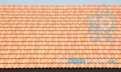 Tiles Roof Dual Tone Color Stock Photo