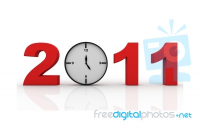 Time And 2011 Stock Image