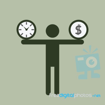 Time And Money Burden Stock Image