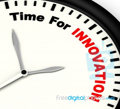 Time For Innovation Showing Creative Development And Ingenuity Stock Image