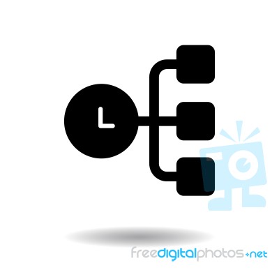 Time Hierarchy Icon  Illustration Eps10 On White Background Stock Image