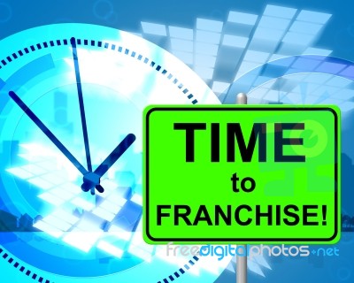 Time To Franchise Represents At The Moment And Concession Stock Image