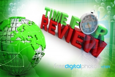 Timeline Concept: Time For Review Stock Image