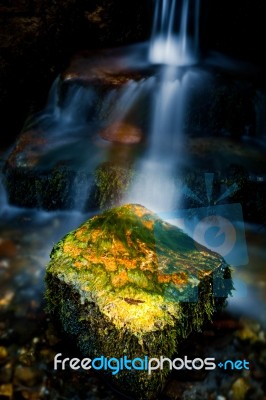 Tiny Waterfall In Sussex Stock Photo