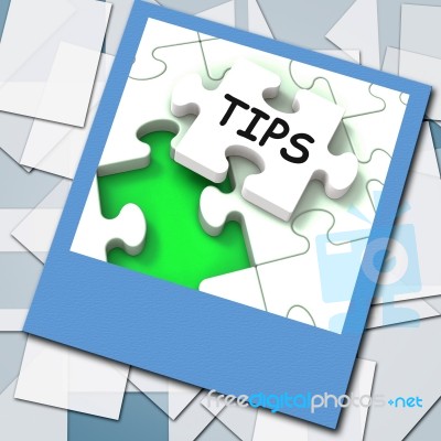 Tips Photo Shows Internet Prompts And Guidance Stock Image