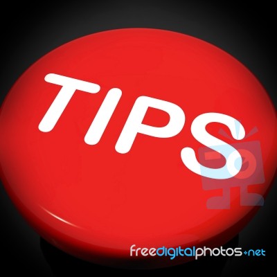 Tips Switch Shows Help Suggestions Or Instructions Stock Image