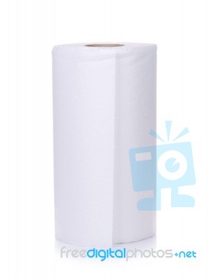 Tissue On White Background Stock Photo