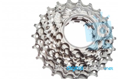 Titanium Bicycle Cassette Stock Photo