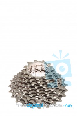 Titanium Bicycle Cassette Stock Photo