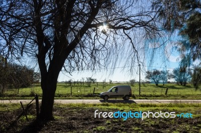 To Travel In The Countryside Stock Photo