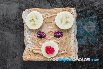 Toast Bread Recipes Stock Photo