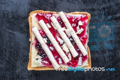 Toast Bread Recipes Stock Photo