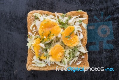 Toast Bread Recipes Stock Photo