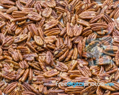 Toasted Pecans Stock Photo