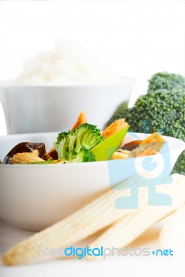 Tofu Beancurd And Vegetables Stock Photo