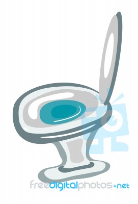 Toilet On White Background Stock Image