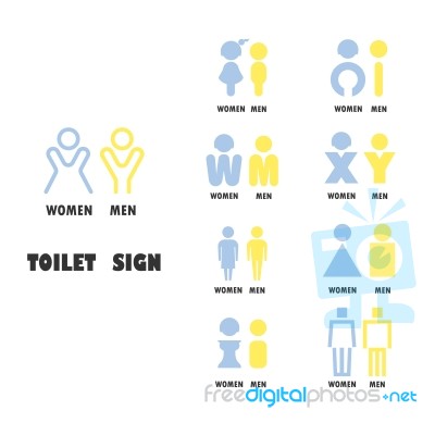 Toilet Or Restroom Logo  Design Template Stock Image