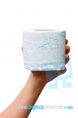 Toilet Tissue Roll Stock Photo