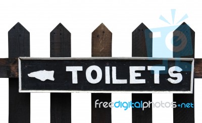 Toilets Sign Stock Photo