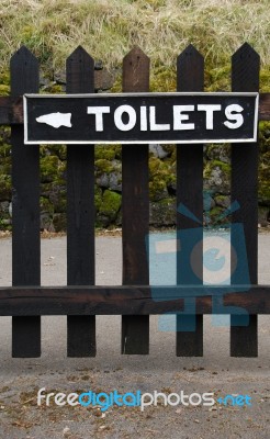 Toilets Sign Stock Photo