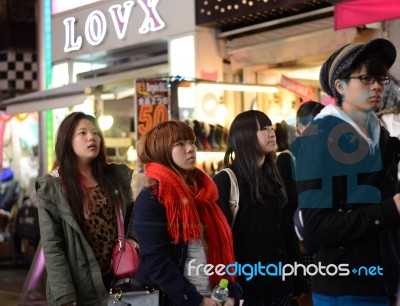 Tokyo, Japan - Nov 24 : Crowd At Takeshita Street Harajuku On No… Stock Photo