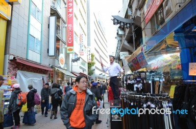 Tokyo, Japan- November 22, 2013: Ameyoko Is Market Street,which Stock Photo