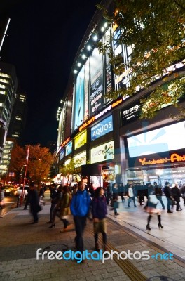 Tokyo - Nov 21: People Visit Akihabara Shopping Area On November… Stock Photo