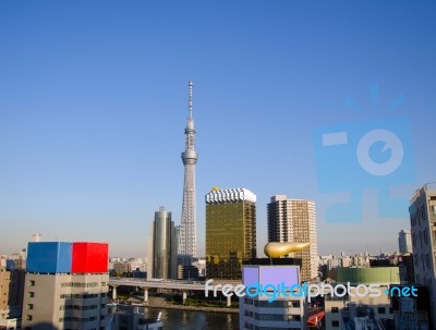 Tokyo Sky Tree In Asakusa, Tokyo, Japan Stock Photo