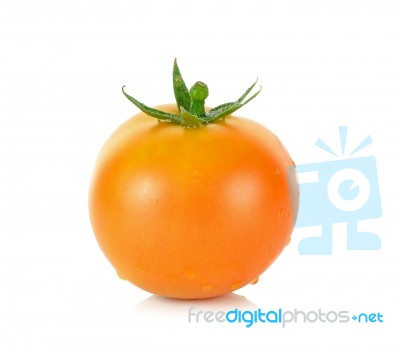 Tomato Isolated On The White Background Stock Photo