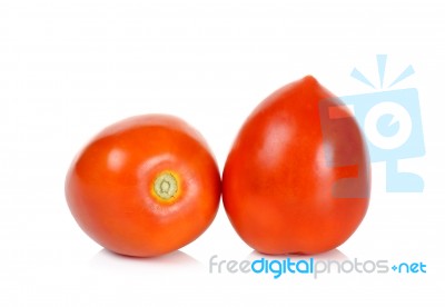 Tomato Isolated On The White Background Stock Photo