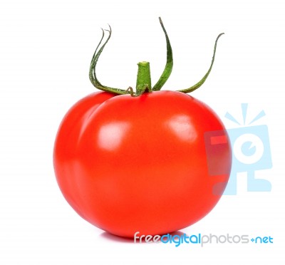 Tomato Isolated On The White Background Stock Photo