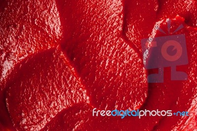 Tomato Paste Texture Close-up Stock Photo