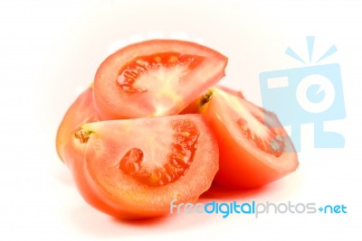 Tomato Quarters Stock Photo