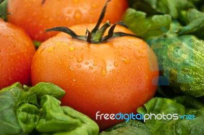 Tomatoes Close Up Stock Photo