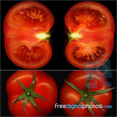 Tomatoes Collage Stock Photo