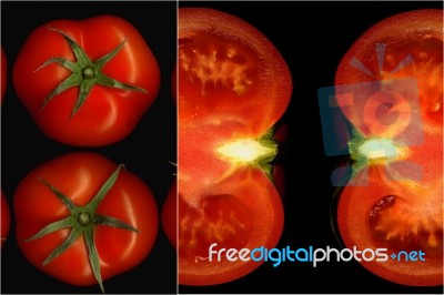 Tomatoes Collage Stock Photo