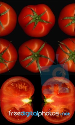 Tomatoes Collage Stock Photo