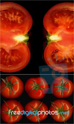 Tomatoes Collage Stock Photo