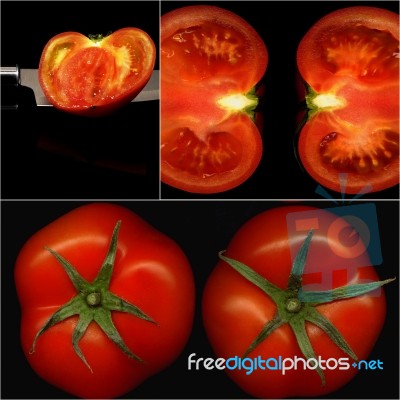 Tomatoes Collage Stock Photo