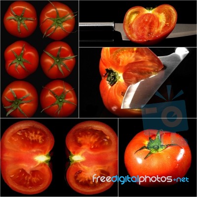 Tomatoes Collage Stock Photo