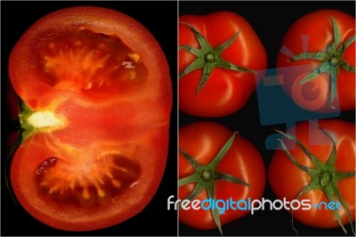 Tomatoes Collage Stock Photo