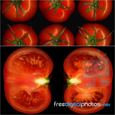 Tomatoes Collage Stock Photo