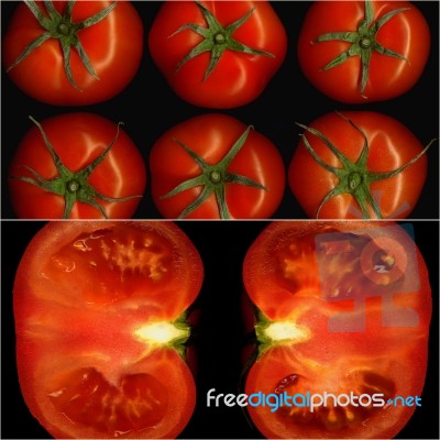 Tomatoes Collage Stock Photo